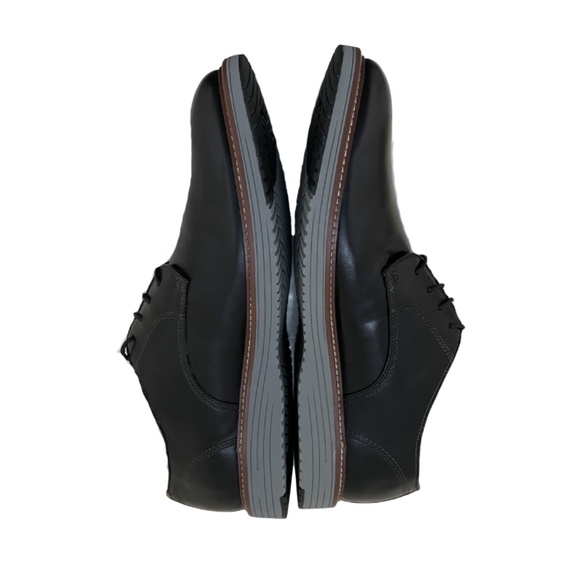 Mens Johnston & Murphy Upton Oxford in Black/Grey Leather. 20-3521 main image 6